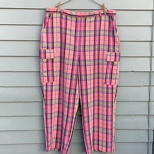Collusion by ASOS Pink Plaid Pants US size 18, UK size 22